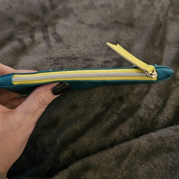 NWOT Ipsy studded teal cosmetic bag - Picture 3 of 4